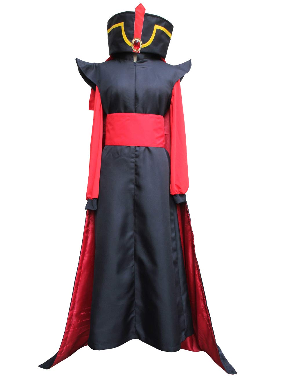 Angelaicos Men's Black & Red Halloween Costume Suit - Cosplay Robe Coat with Hat | Perfect for Halloween Parties, Cosplay Events & Themed Dress-Up