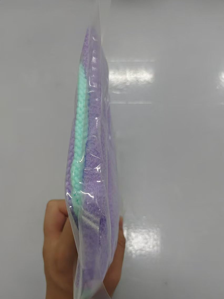 4-Piece Exfoliating Back Scrubber Set with Handles - Extra Long Nylon Body Scrubber, Stretchable Washcloth with Pull Strap for Deep Cleansing & Skin Massage - Perfect Shower Scrub for Women & Men - Ideal for Hard-to-Reach Areas & Spa-Like Experience at Home