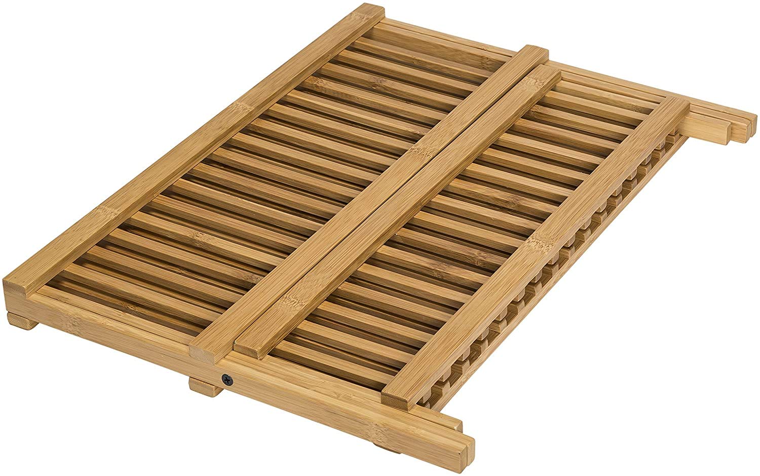 Honey-Can-Do Bamboo Drying Rack for Clothes - Foldable Space Saving Laundry Organizer for Small Spaces, Bathroom, Kitchen & Closet Storage