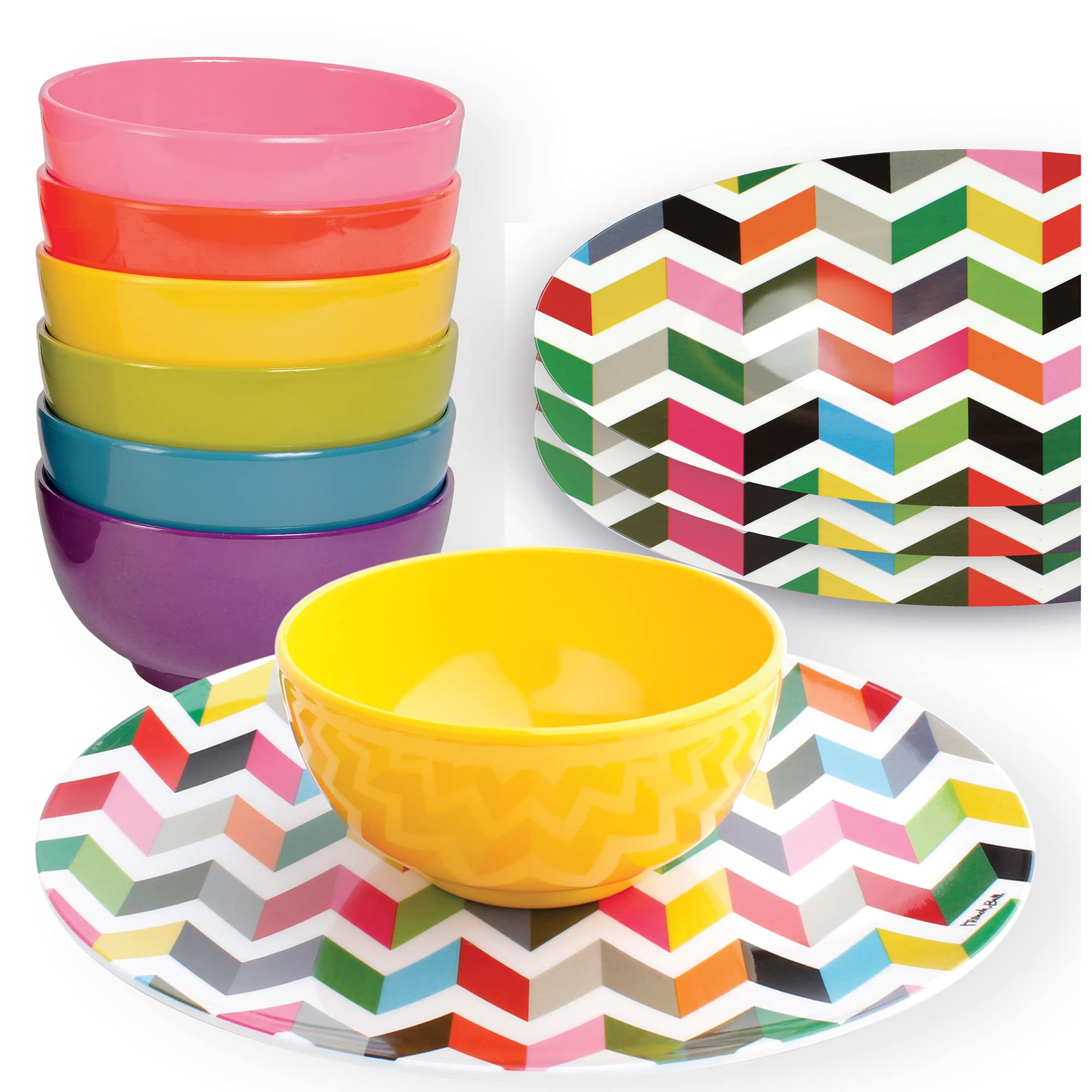 French Bulldog Melamine Dinner Plates - 4-Piece Set (11 Inch) - Durable & Lightweight Pet-Themed Dishware for Indoor/Outdoor Use - Perfect for Picnics, BBQs, and Dog Lover Gifts