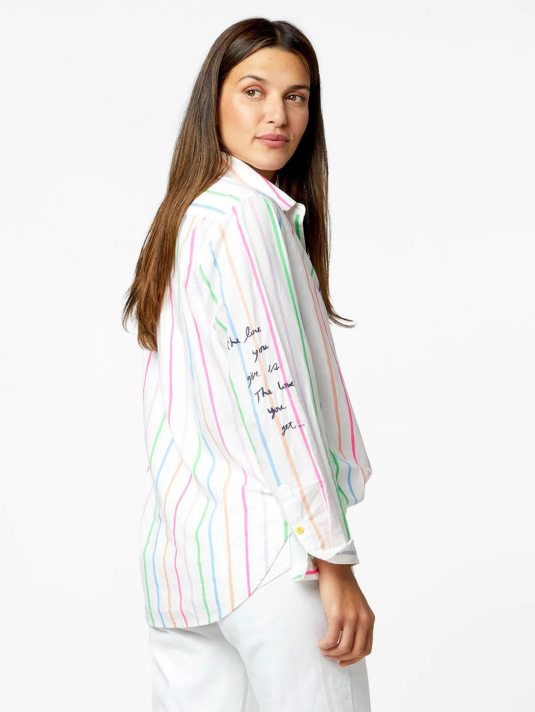 Mia Shirt - Stylish Multi-Stripe Women's Top for Casual & Office Wear | Trendy Striped Blouse for Everyday Outfits & Work Attire