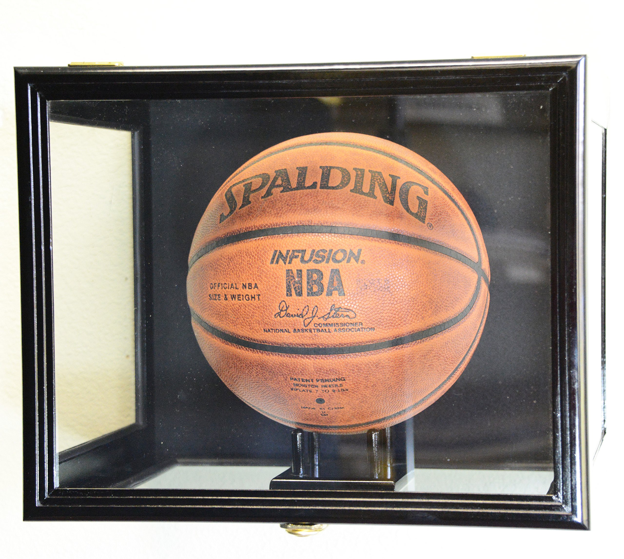 Clear Acrylic Basketball & Soccer Ball Display Case - Wall Mounted or Free Standing Cabinet for Sports Memorabilia & Collectibles - Perfect for Home, Office, or Sports Bar Decor