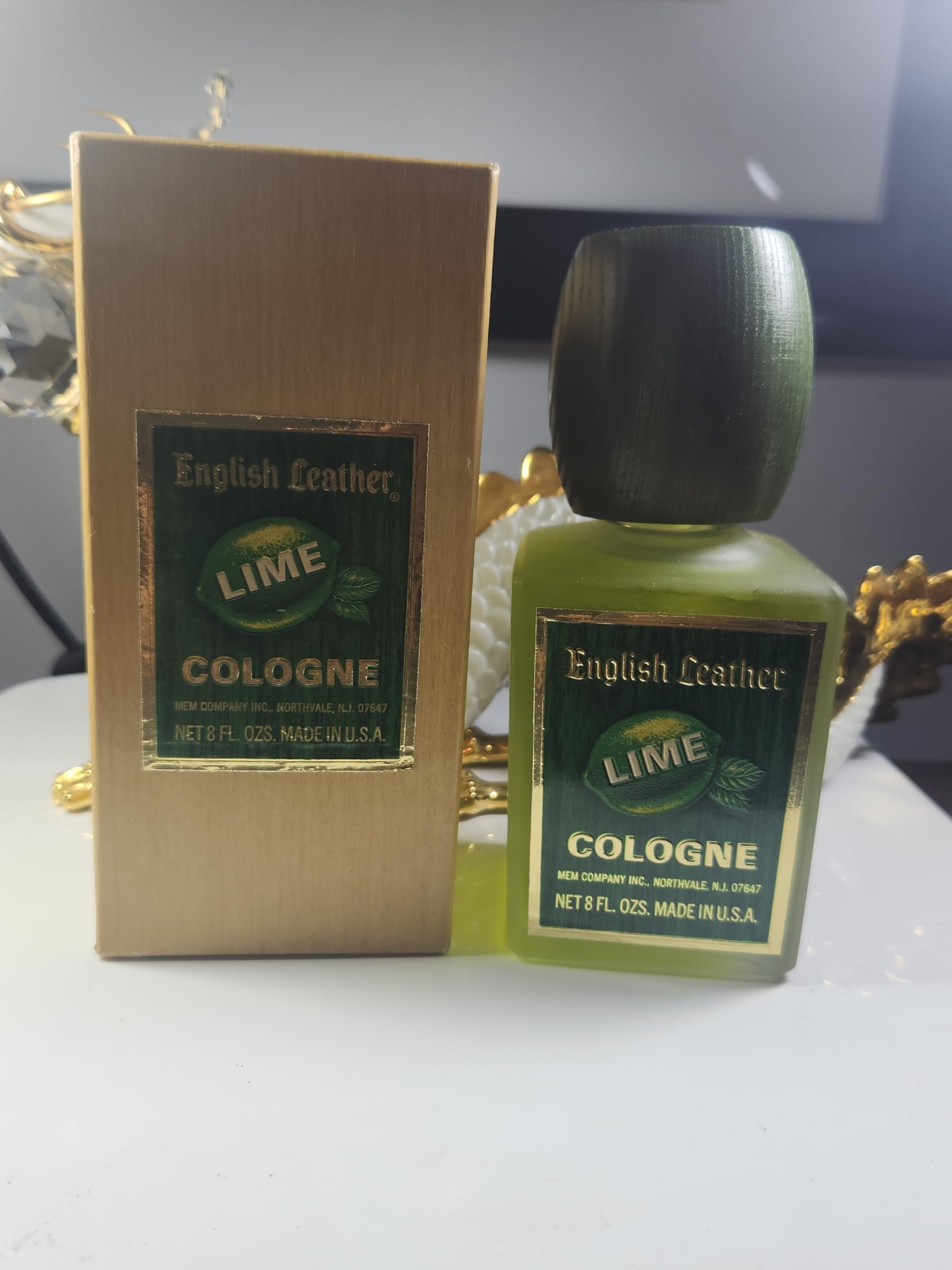 Vintage 1970's English Leather Lime Cologne for Men - 8.0oz Bottle - Classic Fragrance for Date Night & Special Occasions
