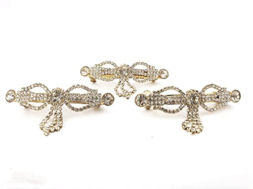 Dhavesai M.B.B Multi-Design Hair Clips for Women & Girls - Small Size Hair Accessories Pack of 3 (Assorted Colors & Styles) - Perfect for School, Parties & Everyday Wear