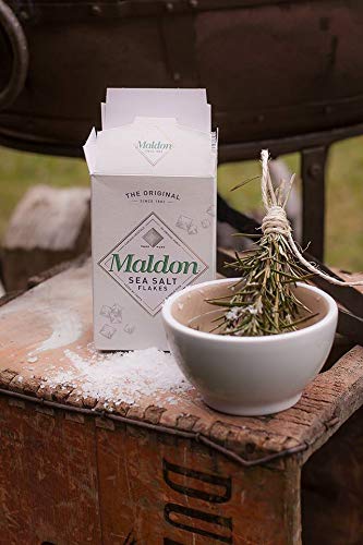 **Maldon Sea Salt Grinder Refillable 55g (6 Pack) - Adjustable Kosher Natural Handcrafted Gourmet Pyramid Crystal Salt for Cooking, Baking & Seasoning - Perfect for Chefs & Home Kitchens**