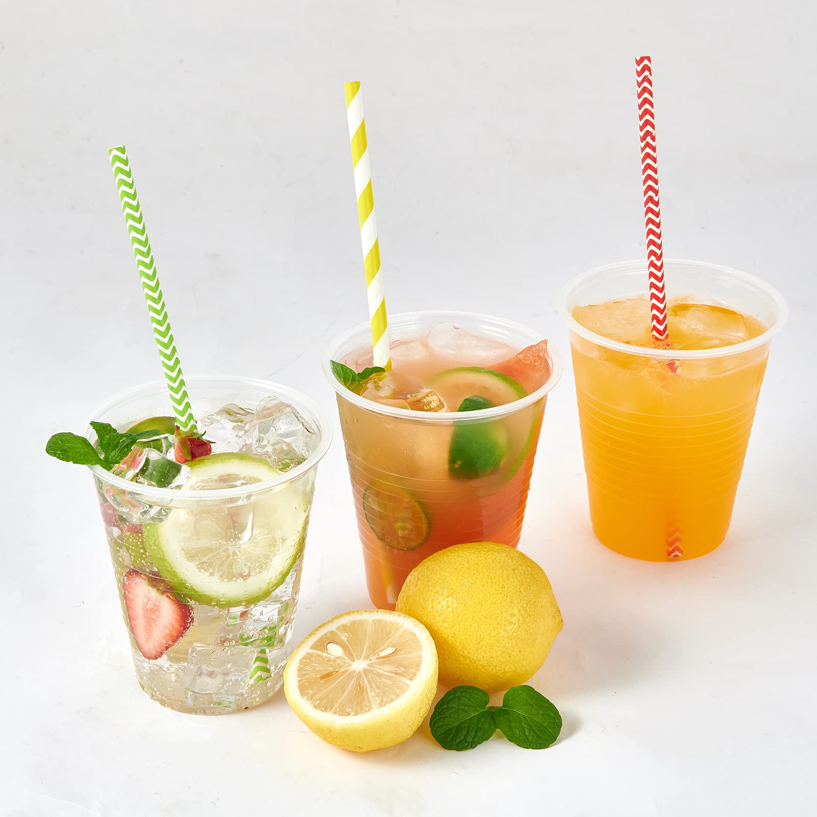 Turbo Bee 480 Pack 12oz Clear Plastic Cups - Disposable Drinking Cups for Hot & Cold Beverages - Perfect for Water, Juice, Soda, Milk - Ideal for Parties, Picnics, BBQs & Office Use