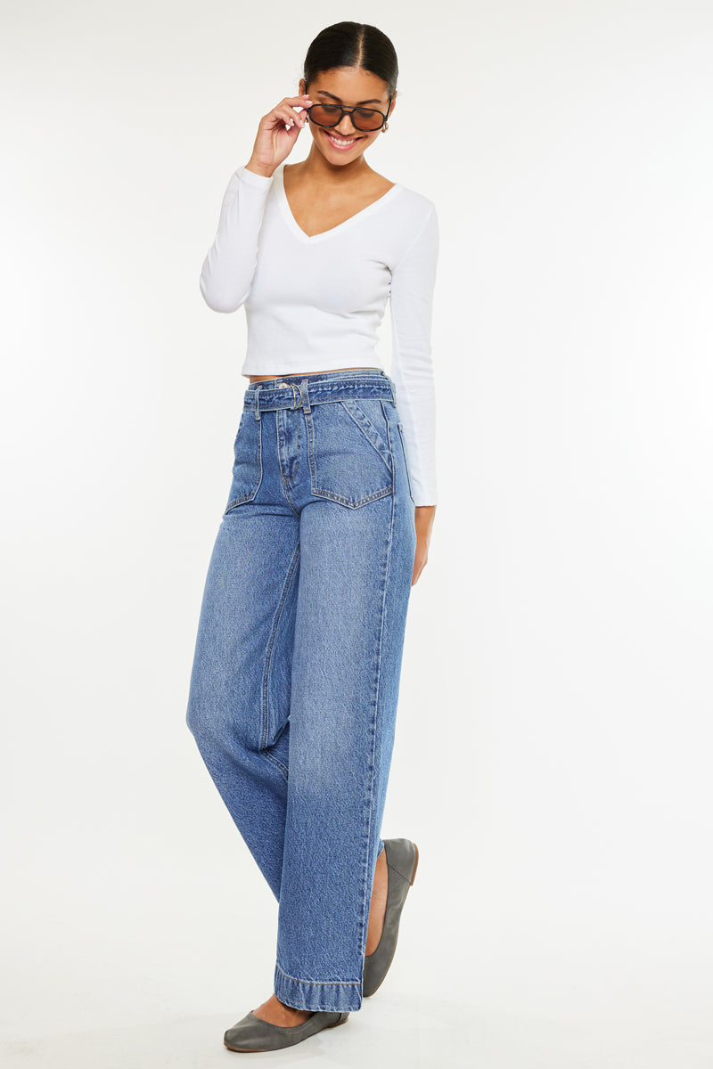 Finn Ultra High Rise Wide Leg Jeans for Women - Stretchy Comfort Fit, Plus Size & Petite Options - Perfect for Casual Wear, Office & Date Nights