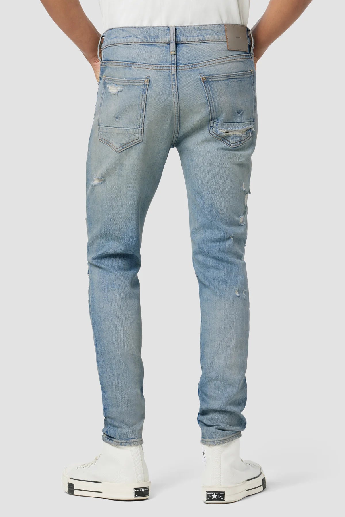 Hudson Zack Men's Skinny Jeans - Slim Fit Stretch Denim Pants for Casual & Streetwear Outfits