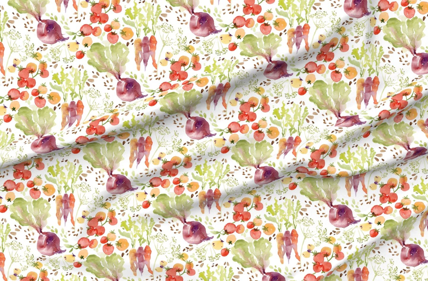 Garden Chartreuse Botanical Vegetable Printed Denim Fabric by The Yard - Heavyweight Cotton Material for DIY Apparel, Home Decor & Upholstery - Perfect for Gardening Aprons, Curtains & Throw Pillows