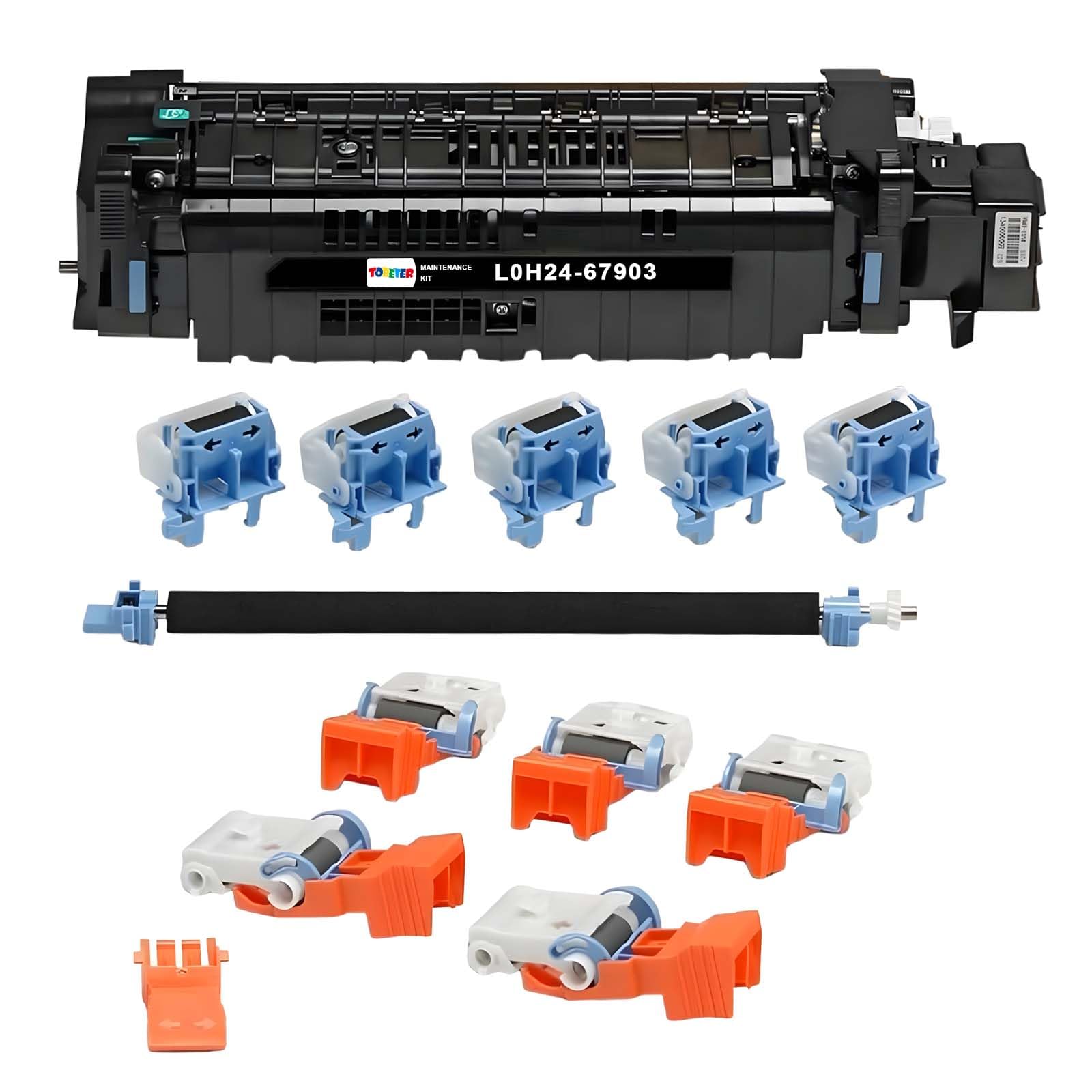 ToBeter Compatible L0H24A Fuser Replacement Kit for HP LaserJet M607 M608 M609 M631 M632 M633 Printers - Includes RM2-1256 Fuser & 5 Sets of J8J70-67904 (110V) - Perfect for Office & Home Printer Maintenance