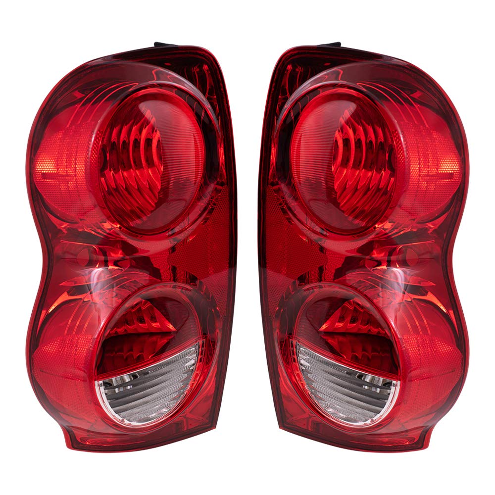 Brock Replacement Tail Light Set - Driver & Passenger Side Compatible with 2004-2009 Dodge Durango (Part #5133169AI & 5133168AI) - Perfect for Night Driving & Vehicle Safety Upgrades