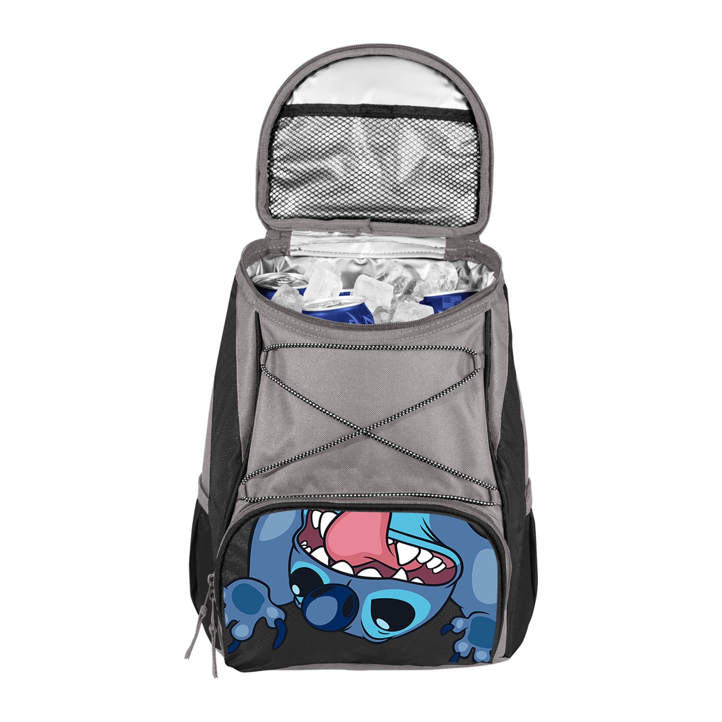 **Disney Lilo & Stitch Insulated Backpack Cooler – Soft Picnic Lunch Bag with Black & Gray Accents – Perfect for Beach, Camping & Outdoor Adventures**