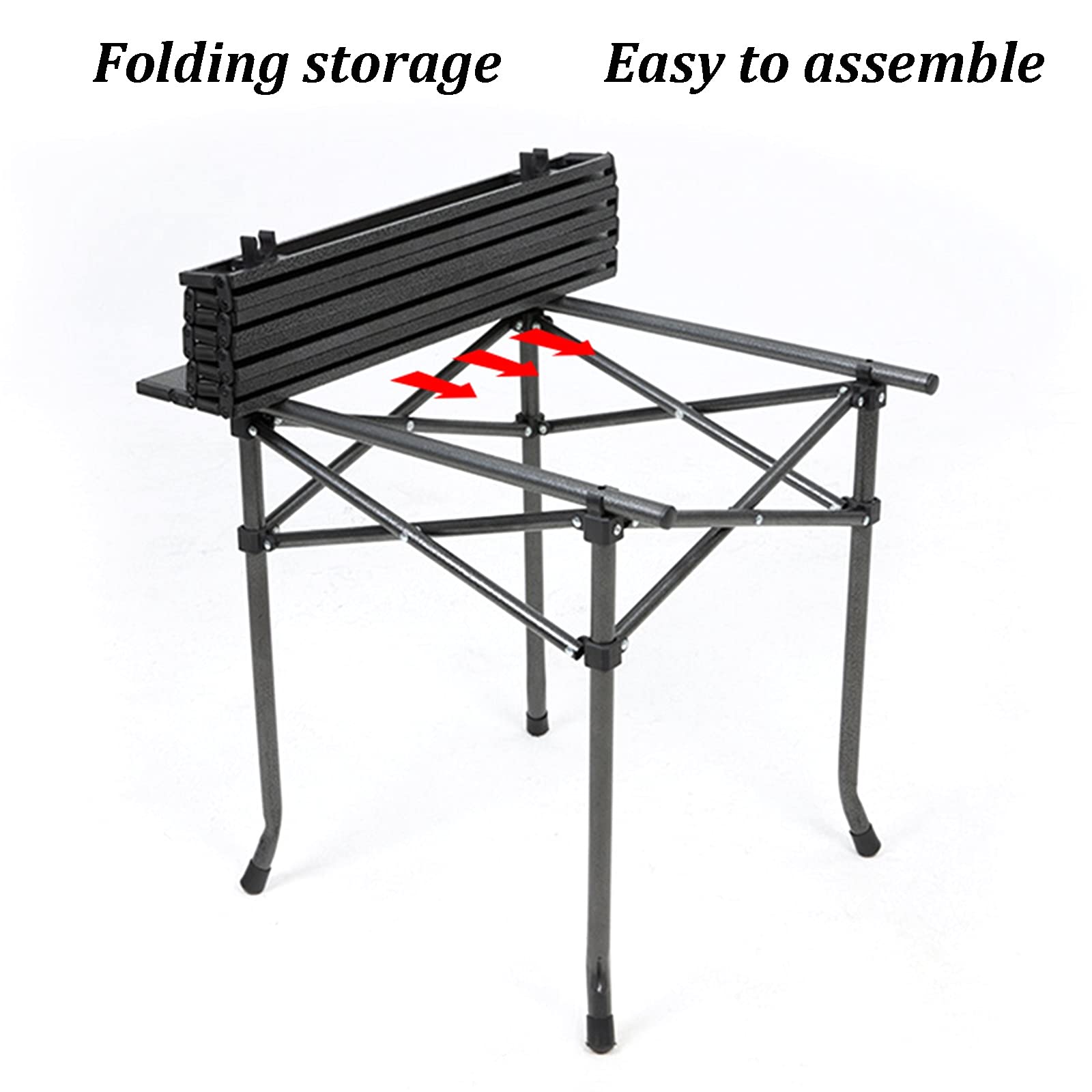 Portable Folding Camping Table & Chair Set - Lightweight Square Outdoor Picnic Table with Easy Fold Design - Perfect for Backpacking, Beach, BBQ, Tailgating & RV Trips (Package 1)