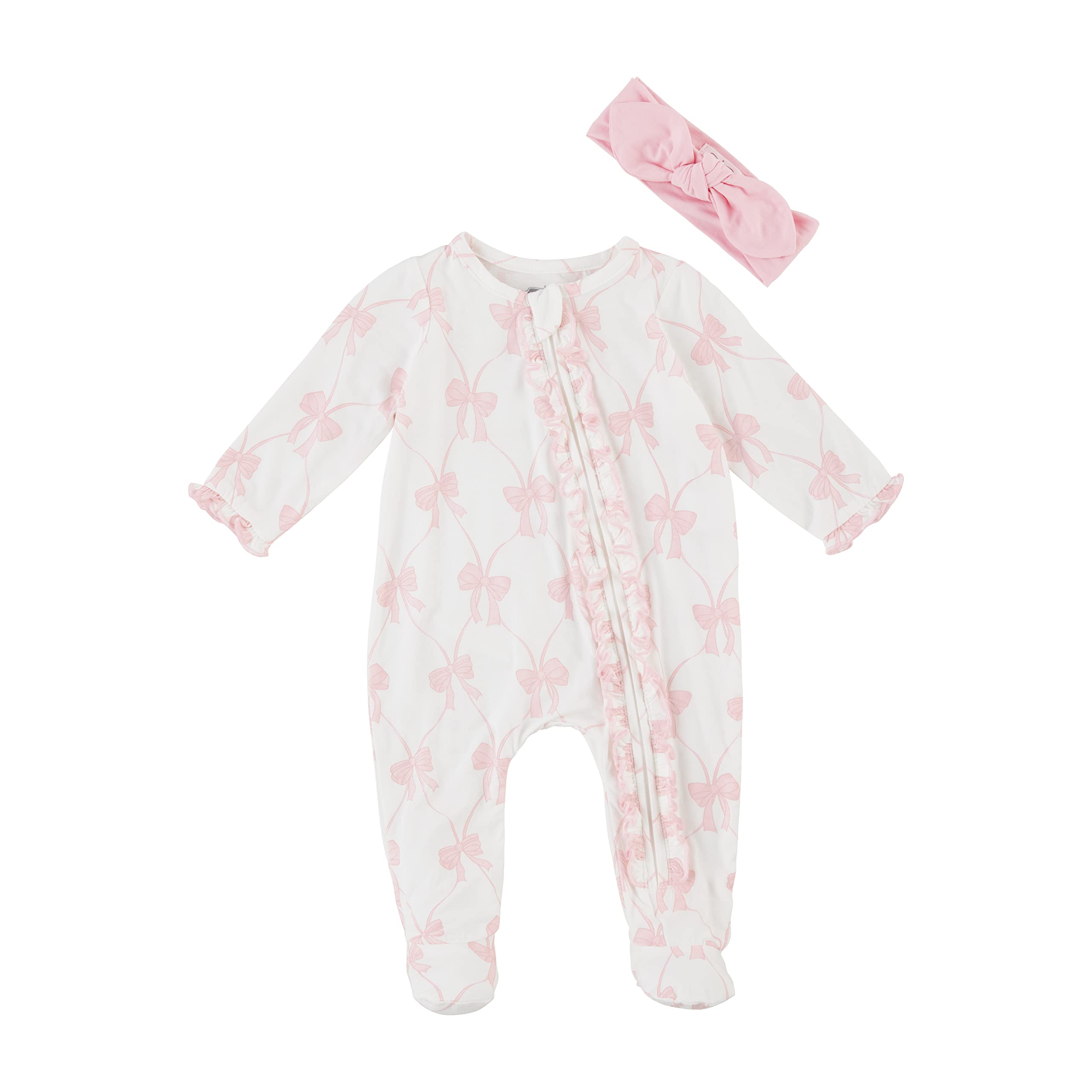 Mud Pie Baby Girls Long Sleeve Bodysuit - Soft Cotton Romper for Infants & Toddlers - Perfect for Playtime, Photo Shoots & Everyday Wear