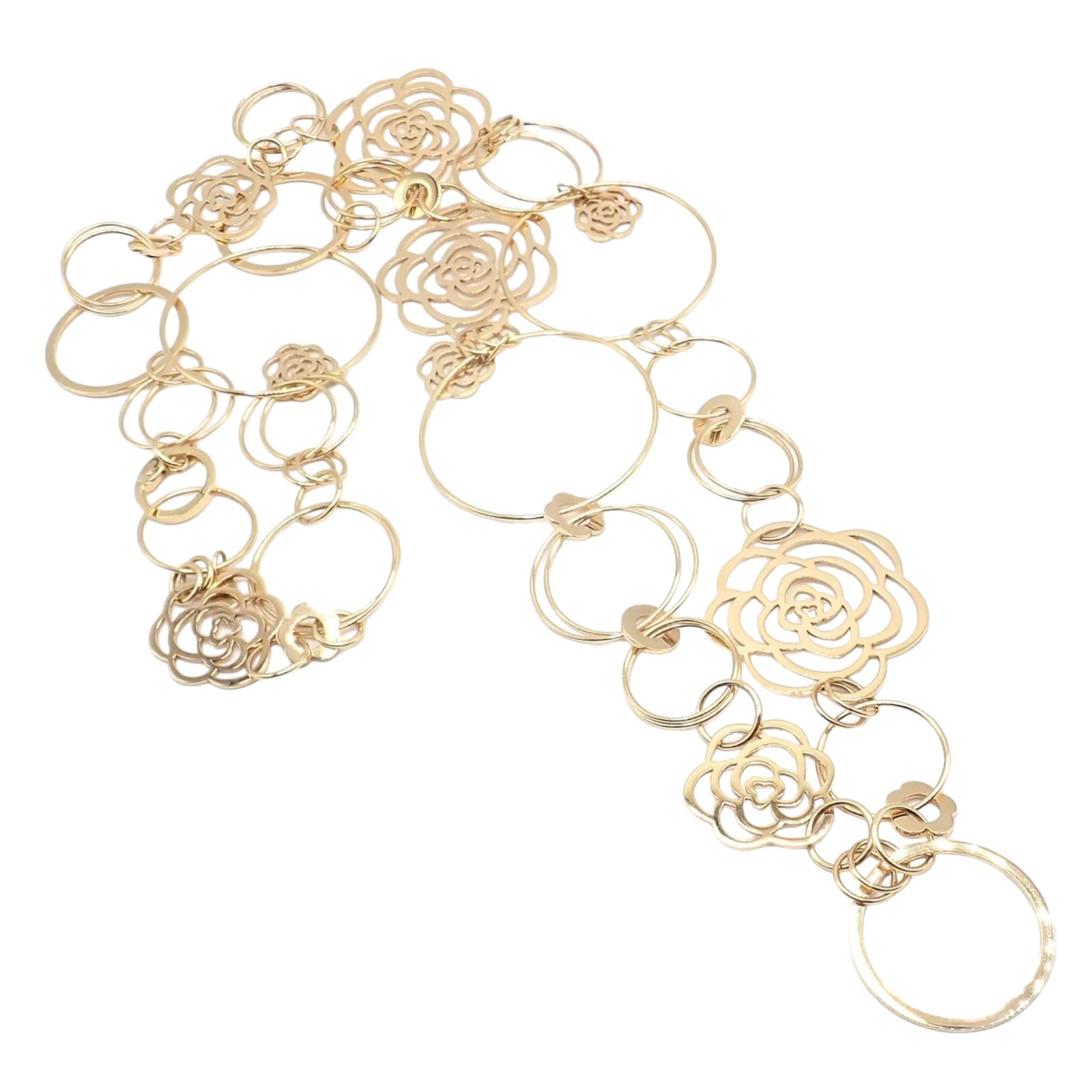 Chanel Camélia 18k Yellow Gold Flower Pendant Necklace - Large Size with Certificate - Perfect for Luxury Gifts & Special Occasions