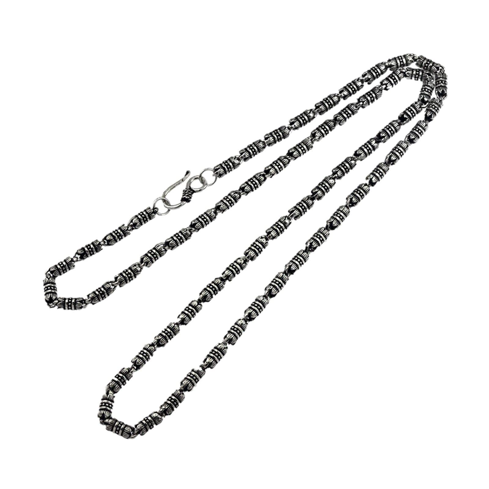 4mm Sterling Silver Chain Necklace for Men - 18 Inch Durable & Stylish Men's Jewelry for Everyday Wear, Gifts & Special Occasions