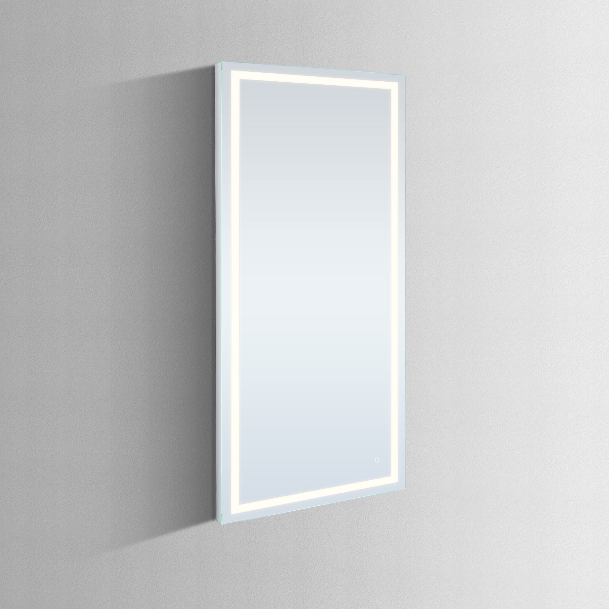 DAX Sorrento Frameless LED Bathroom Mirror with Defogger - Fog-Free Vanity Mirror for Modern Bathrooms, Makeup & Shaving
