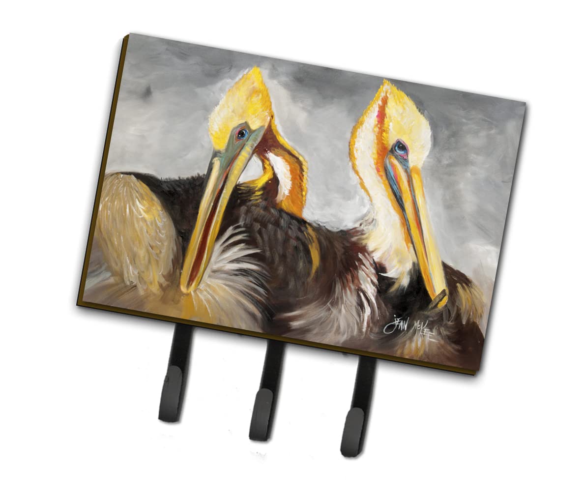 Caroline's Treasures JMK1025TH68 Pelican Wall Hooks - Decorative Key Holder, Coat Rack & Leash Organizer for Entryway, Bathroom & Kitchen | Perfect for Hanging Keys, Towels, Aprons & Pet Leashes