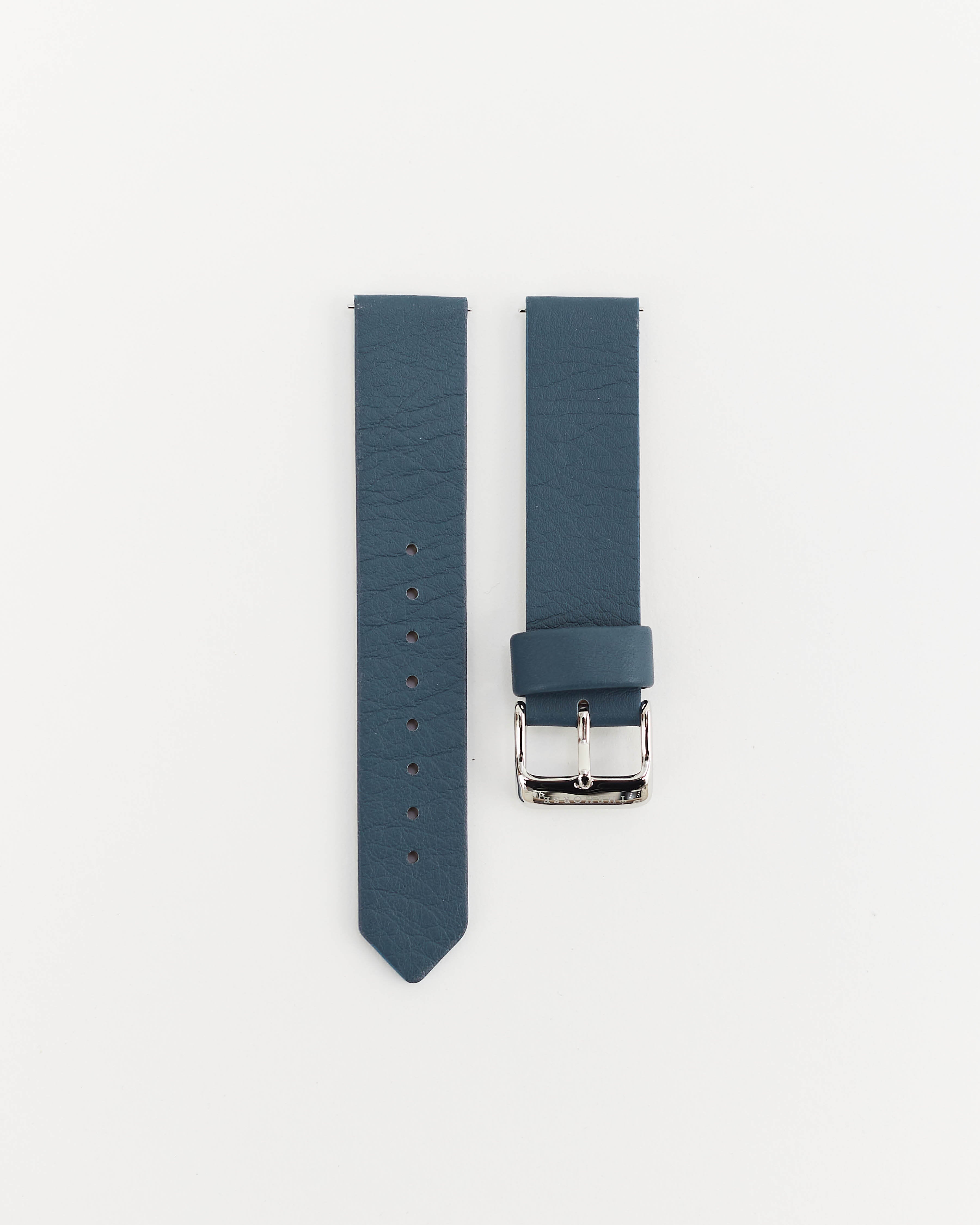 18mm Mini Original Stonewash Leather Watch Strap with Polished Silver Buckle - Perfect for Casual, Dress & Everyday Wear