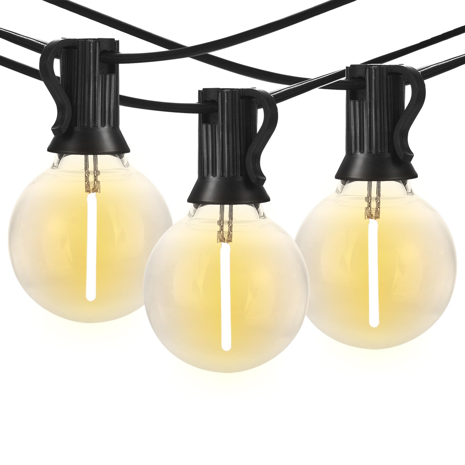 Banord 100FT G40 Globe String Lights - 2700K Warm White LED Outdoor Patio Lights with 50 Dimmable Shatterproof Bulbs, Waterproof Connectable Hanging Lights for Backyard, Porch, Balcony, Wedding & Party Decor (E12 Socket Base) - Perfect for Outdoor Entertaining, Garden Lighting & Holiday Decorations