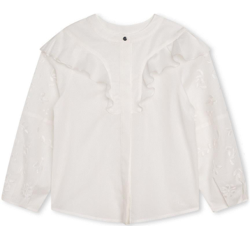 Chloe Mini Me Twill Blouse for Girls Size 12-14A | Elegant Casual Top for School, Parties & Everyday Wear