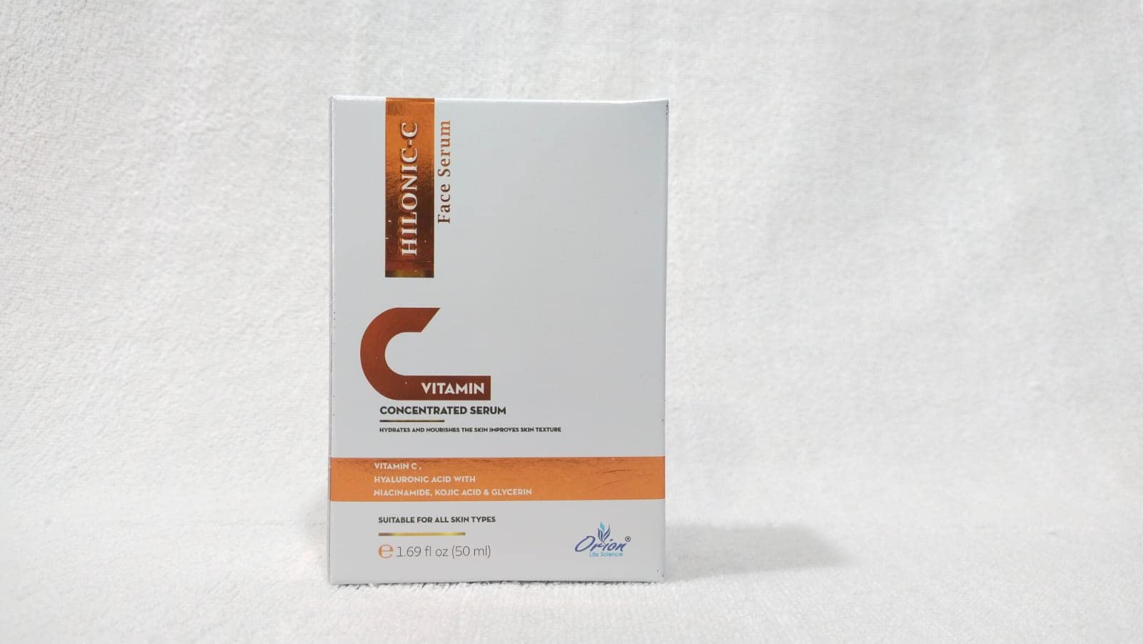 ORION HILONIC-C Vitamin C 20% Face Serum with Kojic Acid 1% & Ferulic Acid 0.5% | Brightening, Hydrating & Anti-Aging Treatment | Boosts Collagen, Skin Regeneration | Plumps & Reduces Wrinkles | 50ml | Perfect for Daily Skincare Routine & Nighttime Repair