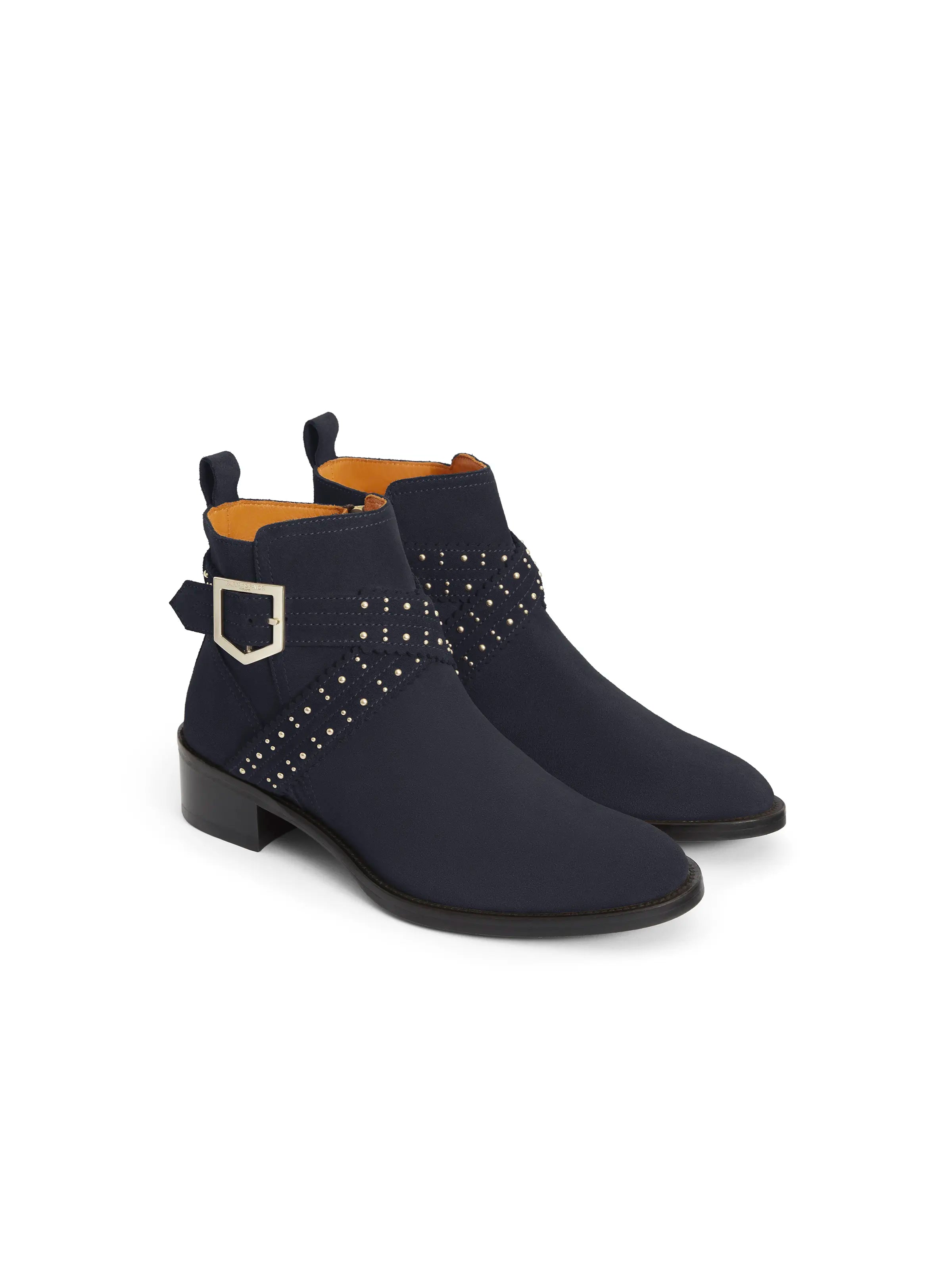 Frimley Navy Suede Boots for Women - Waterproof & Comfortable Ankle Boots for Fall & Winter - Perfect for Hiking, Walking & Outdoor Activities