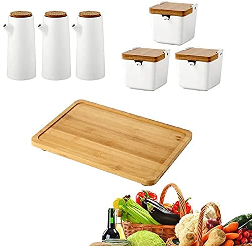 Premium Olive Oil Dispenser Bottle - 400ML Ceramic Kitchen Cruet for Oil & Vinegar - Leak-Proof & Dust-Proof Design - Perfect for Cooking, Salad Dressing & Gourmet Meals (Set of 3, White)