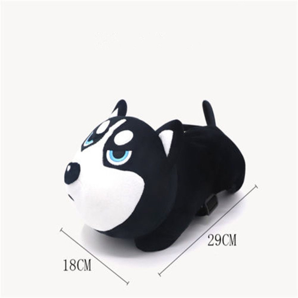 Whyme Cartoon Husky Tissue Box Cover - Soft Plush Car & Home Decor with Armrest Paper Holder - Cute Bathroom & Office Accessories for Daily Use & Gifts