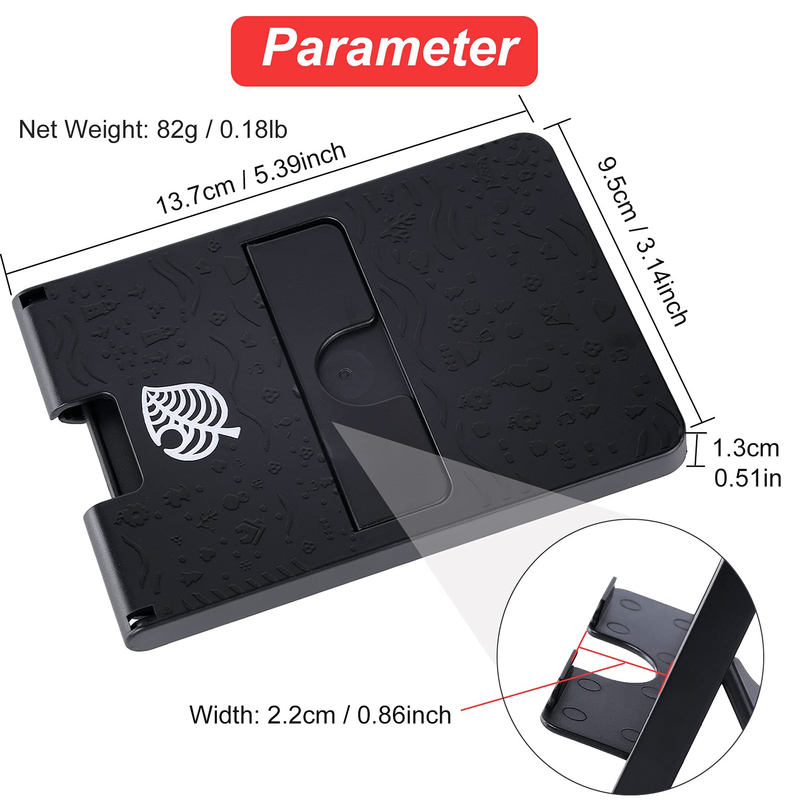 Premium Adjustable Foldable Stand for Nintendo Switch & Switch Lite - Portable Gaming Holder for Animal Crossing & All Games - Compact Travel Accessories - Perfect for Home, Office & On-the-Go Gaming (Black)
