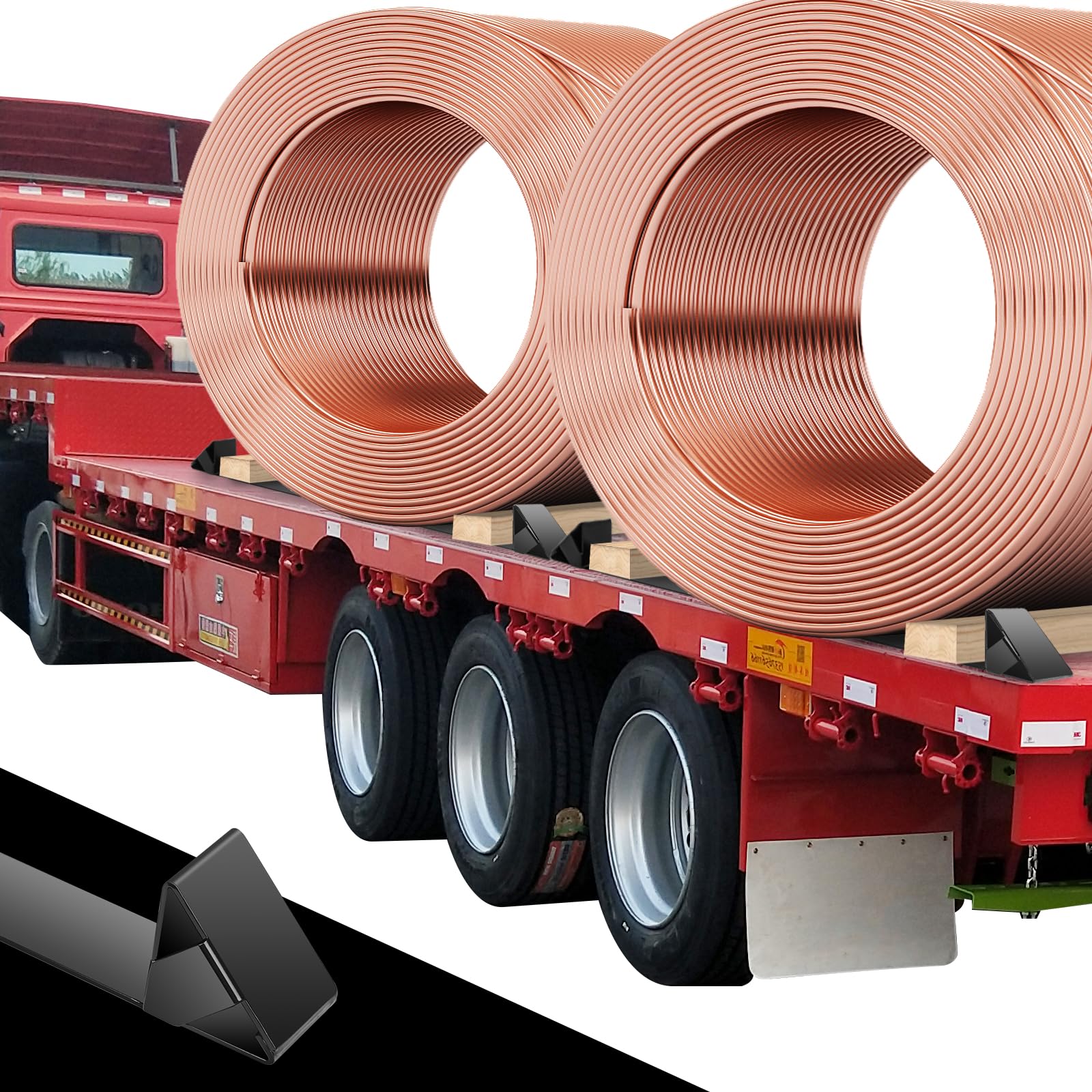 Heavy Duty Steel Coil Chock/Bunk/Rack - 33 Inch Flatbed Trailer Coil Rack (10 Pack) - Secure Cargo Transport for Construction & Industrial Use
