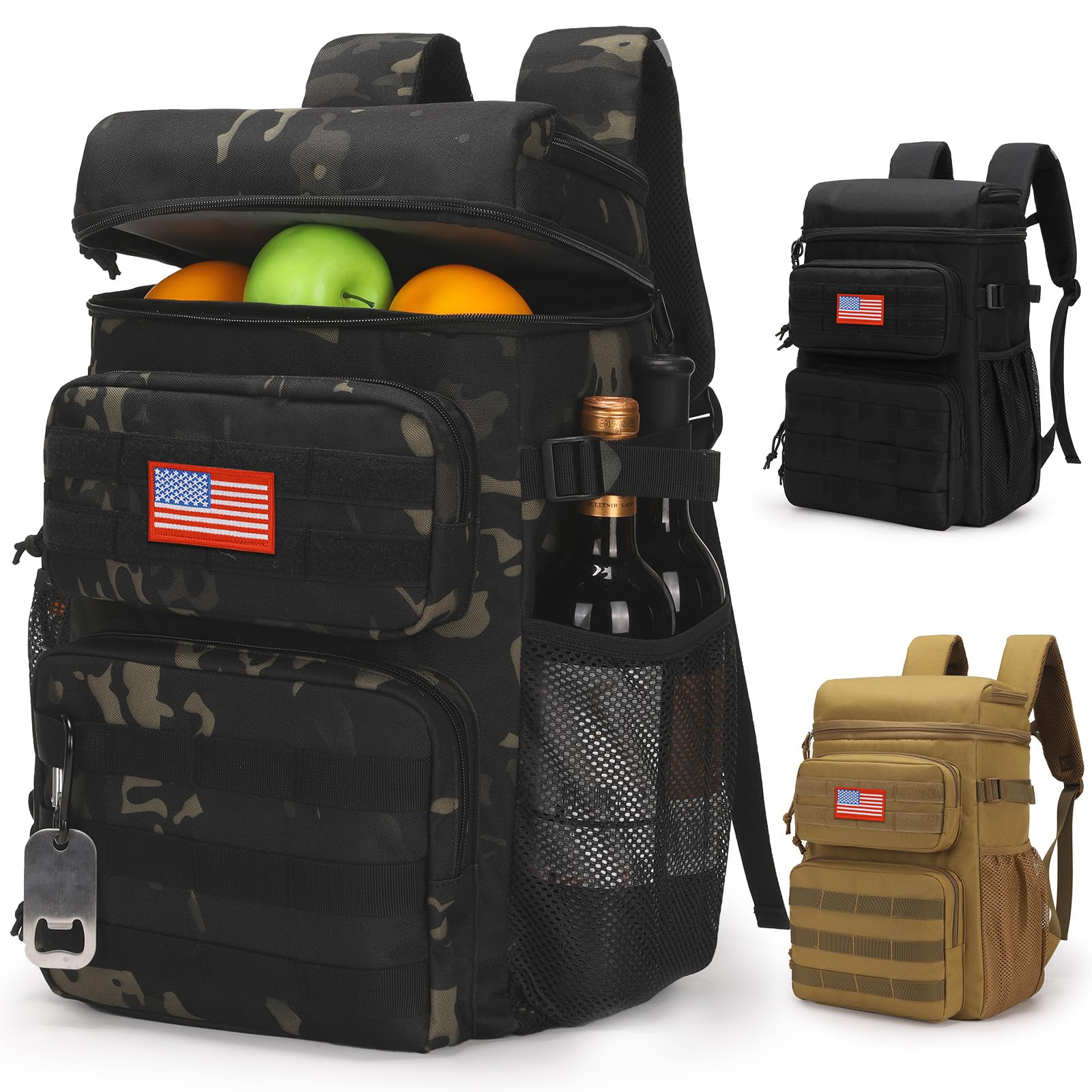 **Tactical Backpack Cooler - Lightweight Leakproof Insulated Cooler Bag for Beach, Travel, Camping & Hiking | Waterproof Soft Cooler for Outdoor Adventures & Picnics**