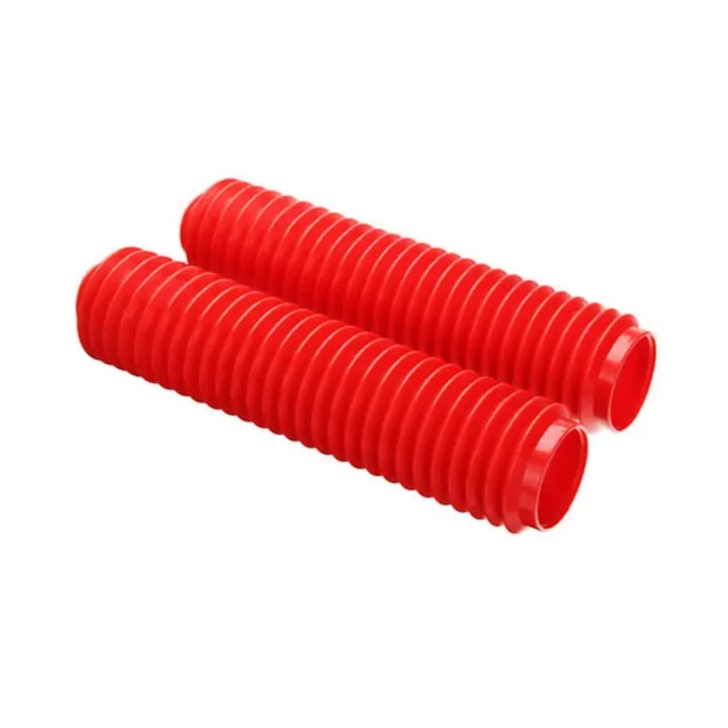YONGYAO 27-Section Universal Motorcycle Front Shock Absorber Dust Cover - Fits Titanium Star 37mm (Red) | Dirt & Water Protection for Off-Road & Street Bikes