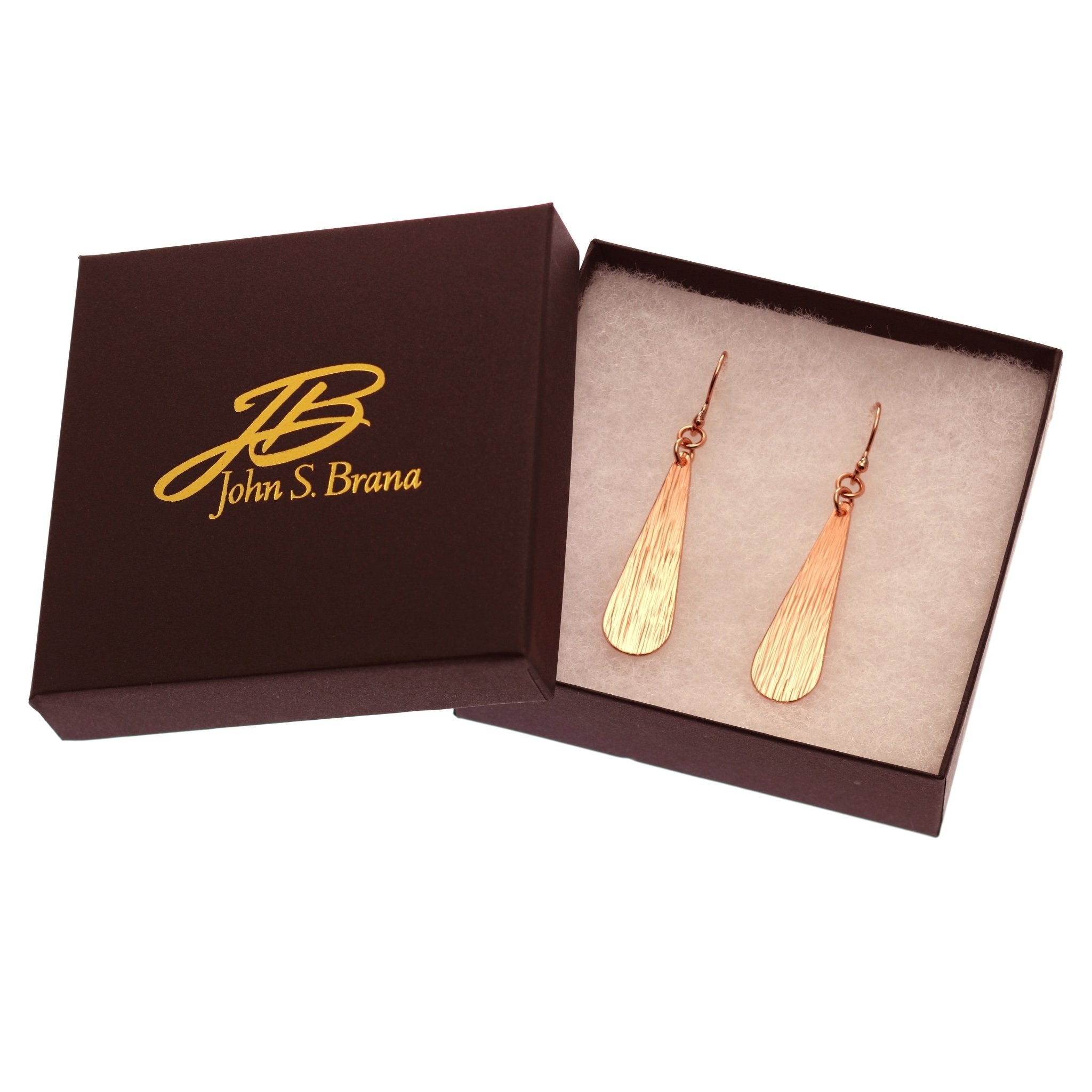 Handmade Long Teardrop Copper Bark Earrings for Women - Boho Chic Dangle Earrings - Perfect for Festivals, Weddings & Everyday Wear