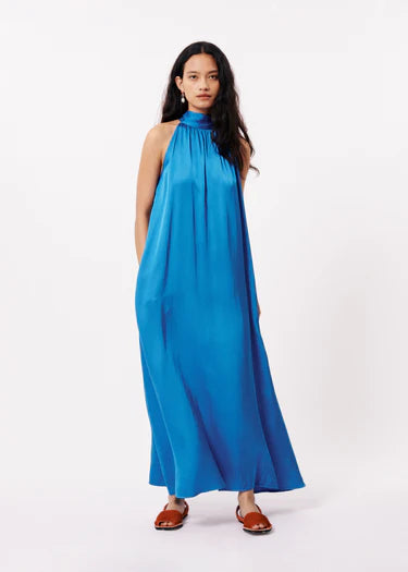 AUBERYA Women's Electric Blue Dress - Elegant & Stylish for Parties, Weddings & Special Occasions