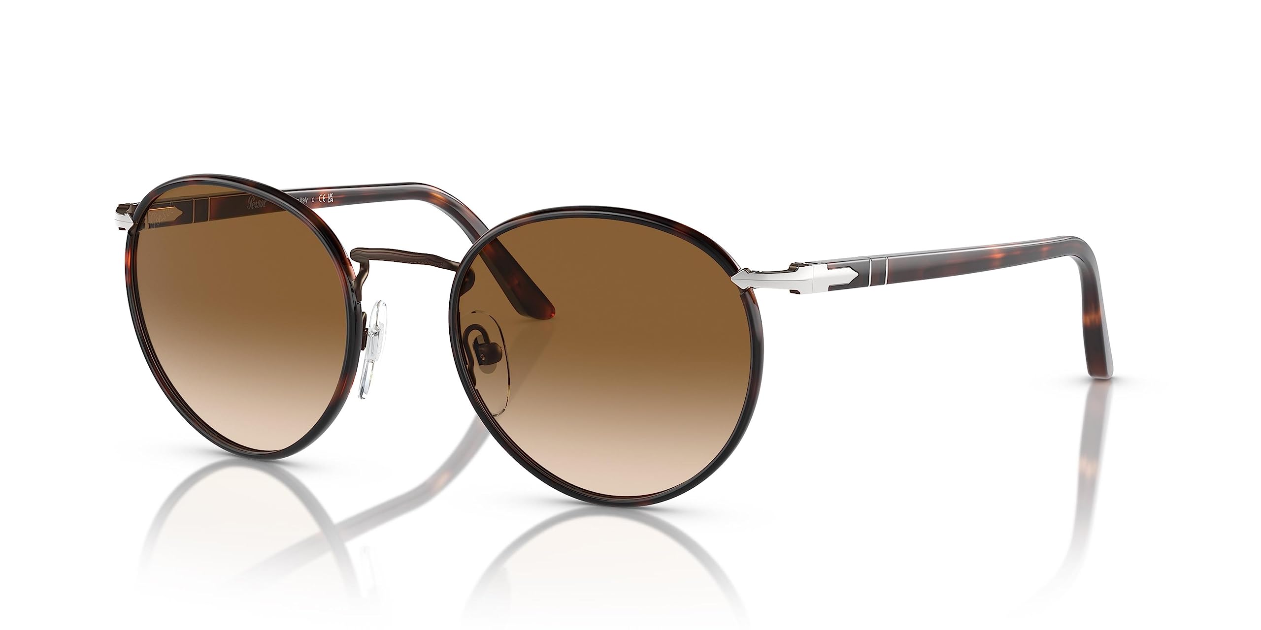 Persol PO2422S Classic Round Sunglasses for Men & Women - Polarized UV Protection - Vintage Retro Style - Perfect for Driving, Travel & Outdoor Activities