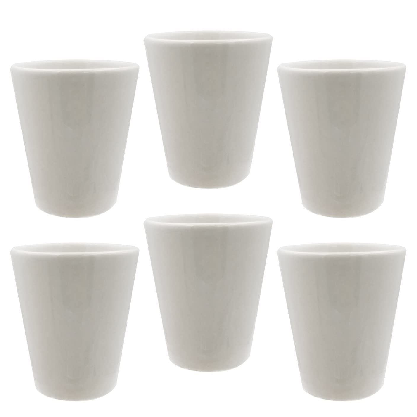 144 Pack White 1.5 oz Sublimation Shot Glasses - Bulk Ceramic Shot Glass Set for Restaurants, Bars, Cafes & Hotels - Perfect for Sublimation Printing, Custom Branding & Party Favors - Ideal for Weddings, Birthday Parties & Corporate Events