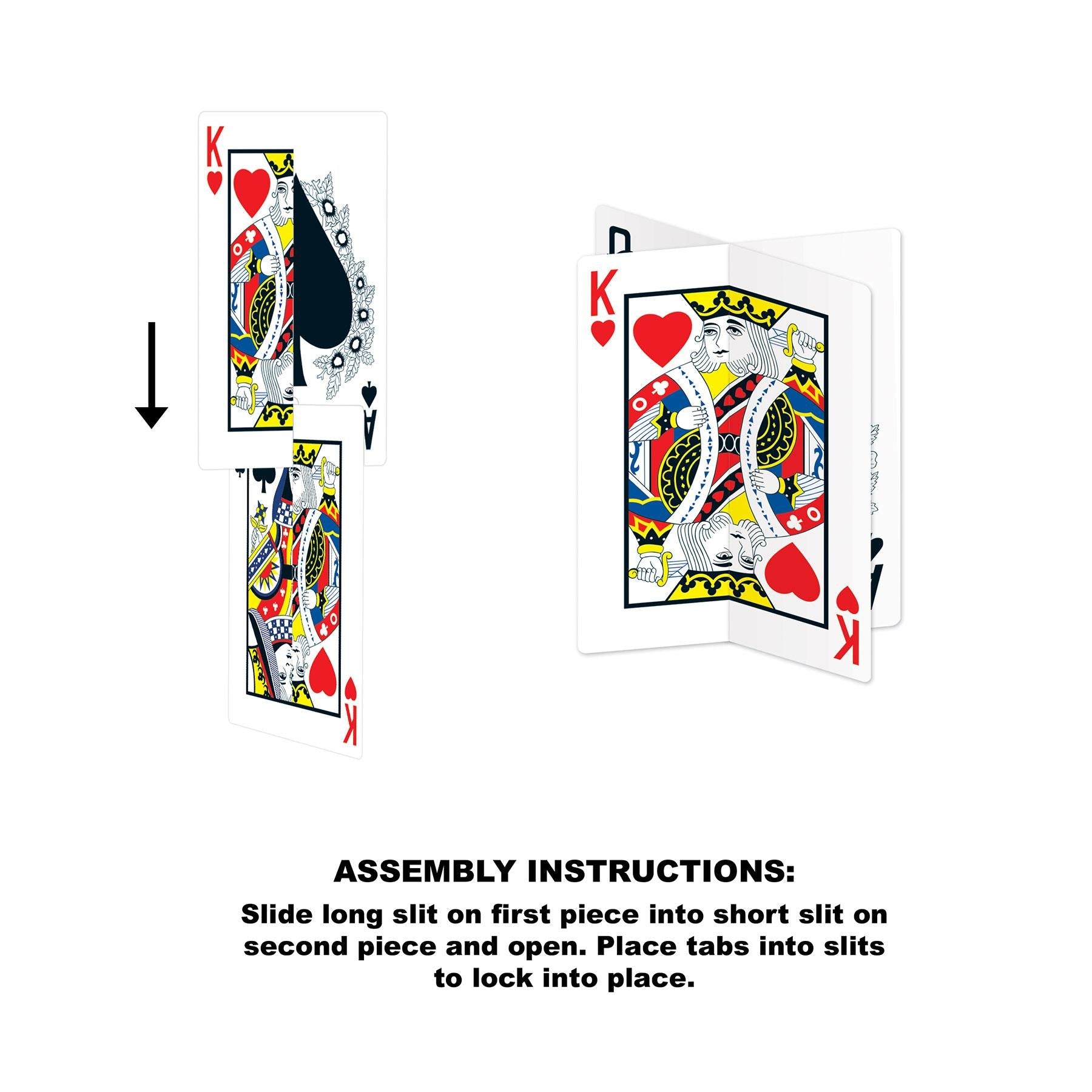 12 Pack Beistle 3D Playing Card Party Centerpieces - Fun Casino Theme Decor for Birthday, Halloween & Game Night Parties