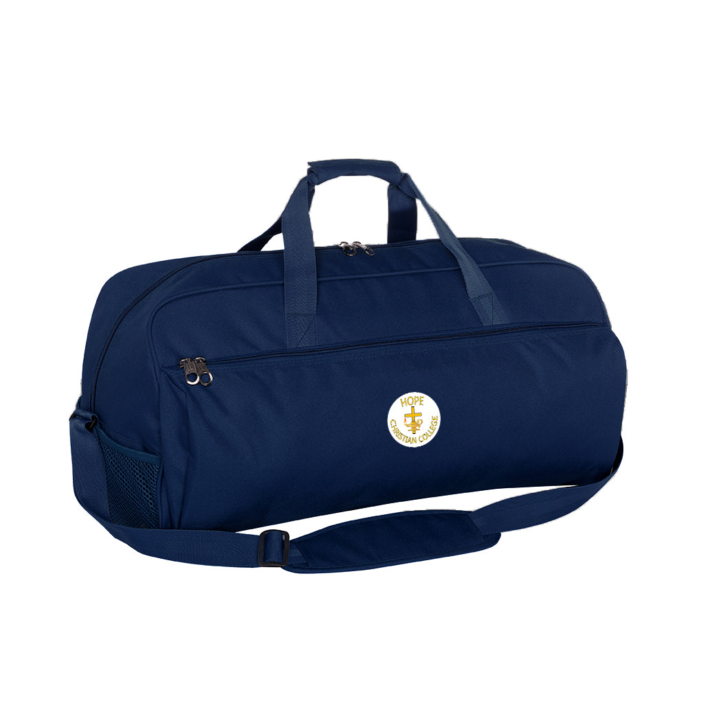 Hope Christian College Large Navy Sports Bag - Durable Gym Bag for School, Travel & Sports Equipment Storage