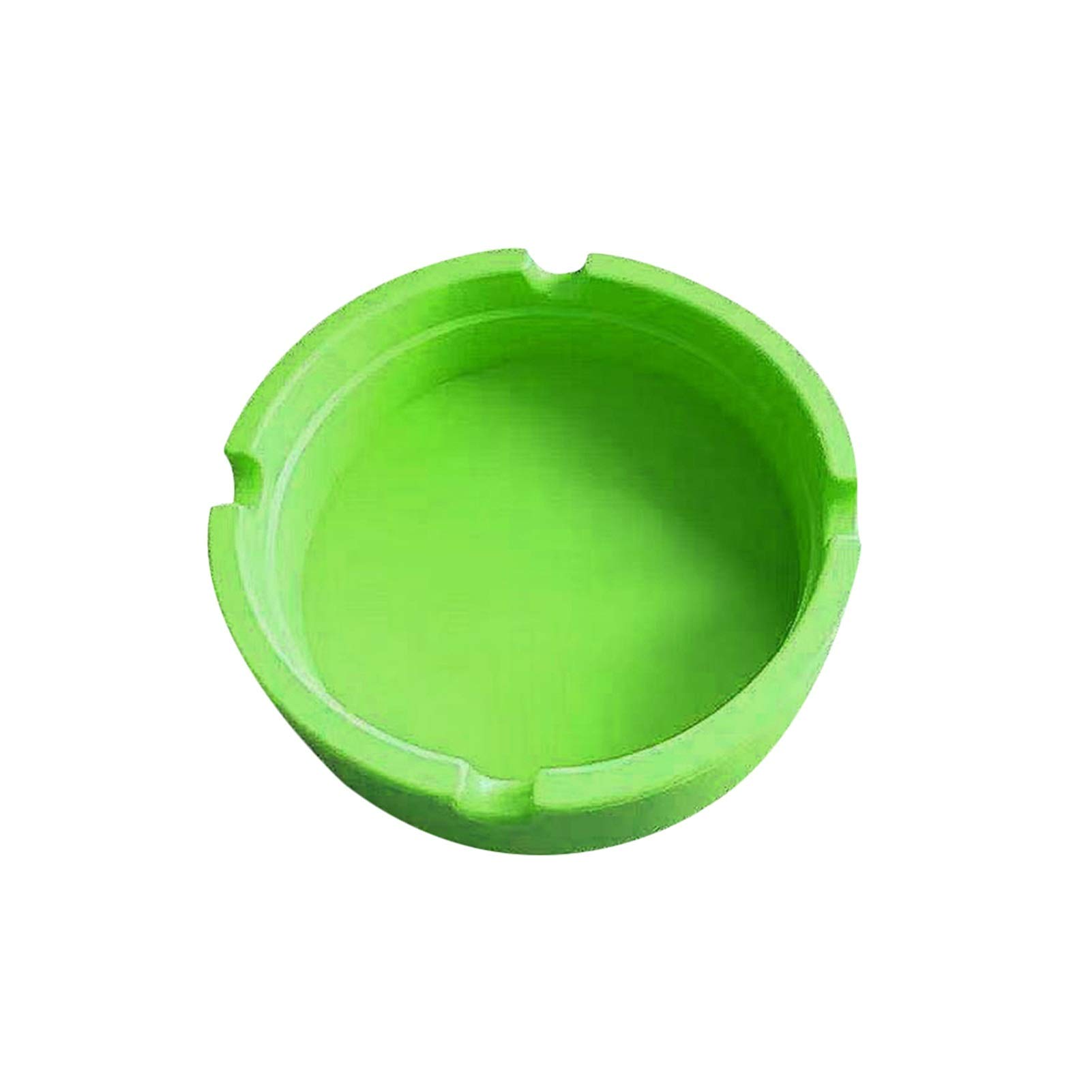 Heat-Resistant Silicone Ashtray - Soft Round Cigarette Holder & Ash Tray Plate (Blue) for Indoor/Outdoor Smoking Areas, Patio, and Travel Use