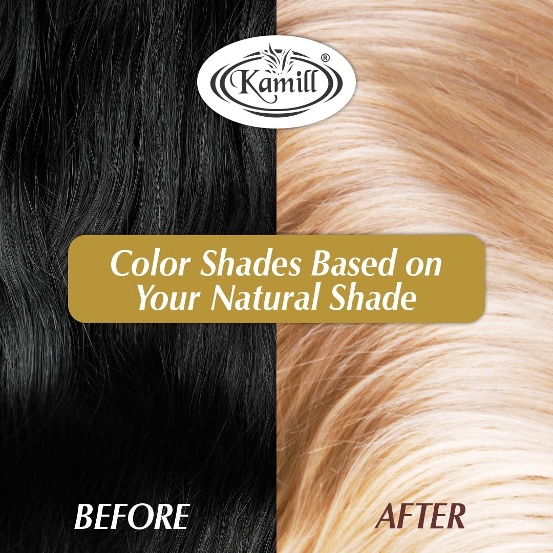 Kamill Golden Blonde 7.3 Ammonia-Free Hair Color Cream for Men & Women - Gentle Permanent Hair Dye for Natural-Looking Highlights at Home