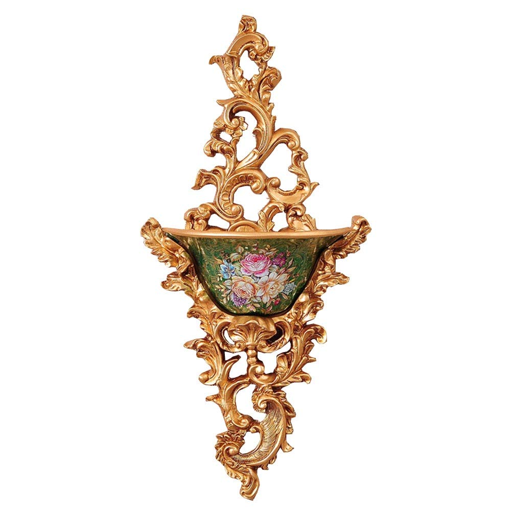 European-Style Retro Resin Wall Mount Tall Flower Vase - 26