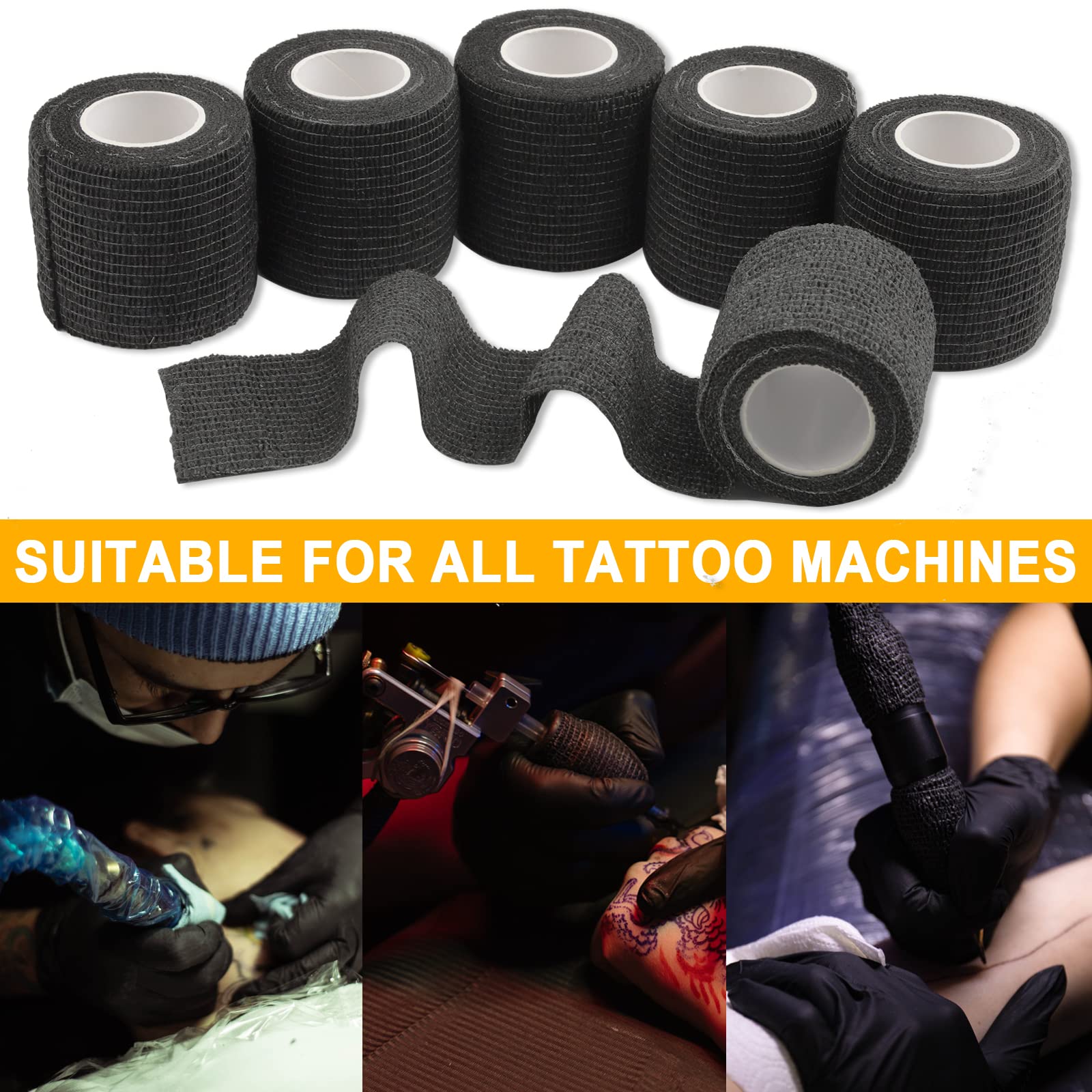 Ruicoo 4pcs Disposable Self-Adhesive Tattoo Grip Tape - 2
