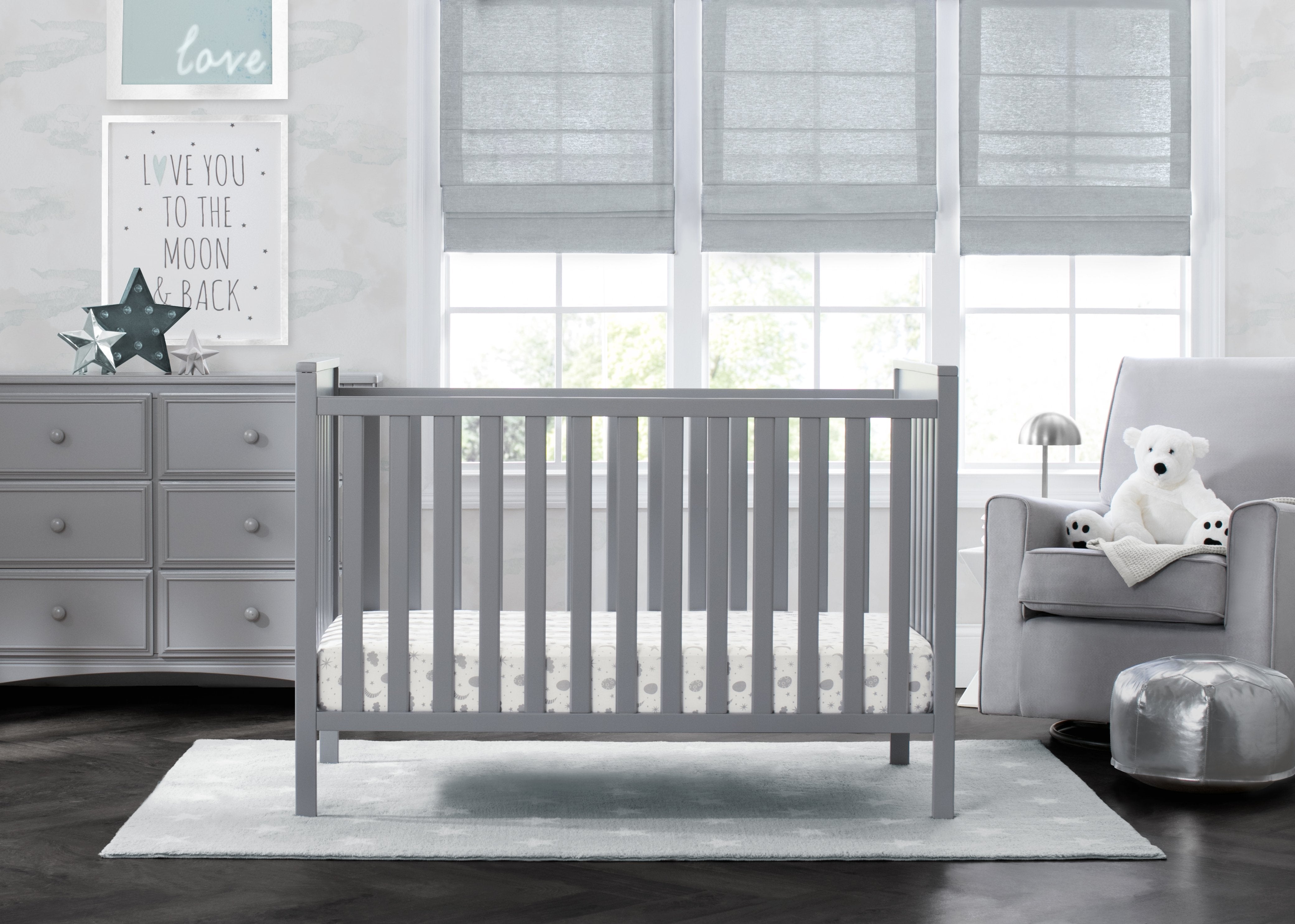 Mercer 6-in-1 Convertible Baby Crib with Toddler Rail - White Nursery Furniture for Newborn to Full Size Bed | Perfect for Nursery, Bedroom & Guest Room