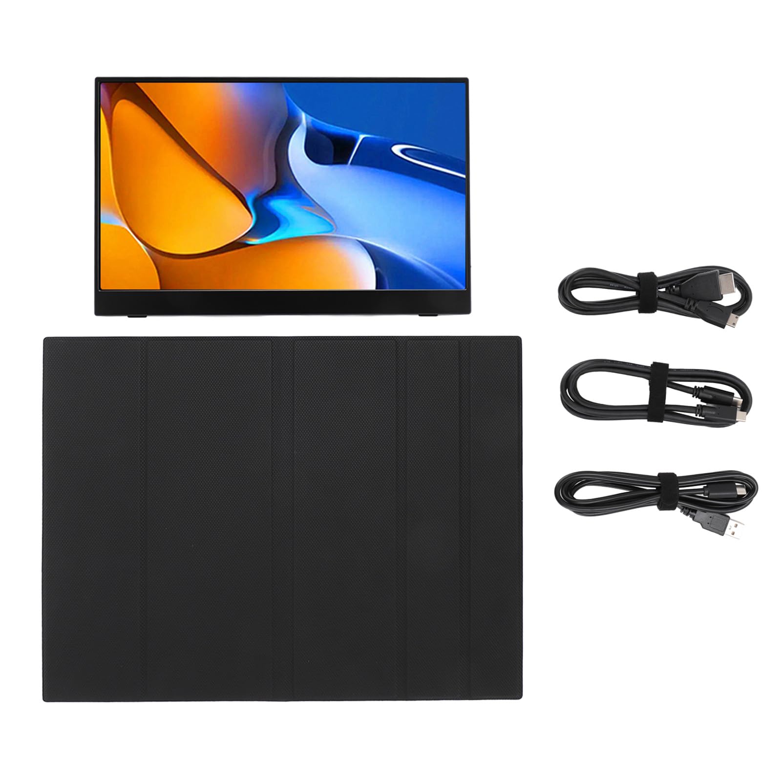 13.3 Inch Portable FHD 4K Monitor with 100% sRGB - Ultra Slim Travel External Display for Laptop, PC, Phone, Tablet & PS5 - Includes HDMI, USB-C & Power Cables - Perfect for Gaming, Work & Entertainment On-The-Go