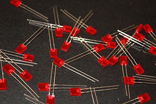 100pcs 2x5x7mm Red Rectangle Diffused LED Lights - High Brightness Diodes for DIY Electronics, Circuit Boards, and Home Decoration Projects