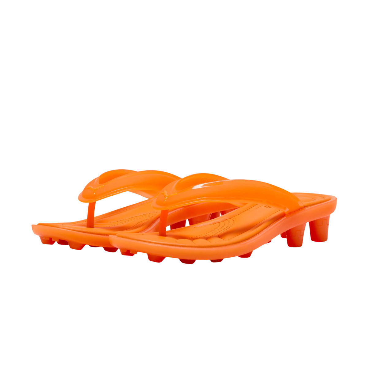 FENTY Cat Cleat Jelly Sandals in Pumpkin Pie Color - Women's Fashion Slides for Summer Beach, Pool Party & Casual Outfits