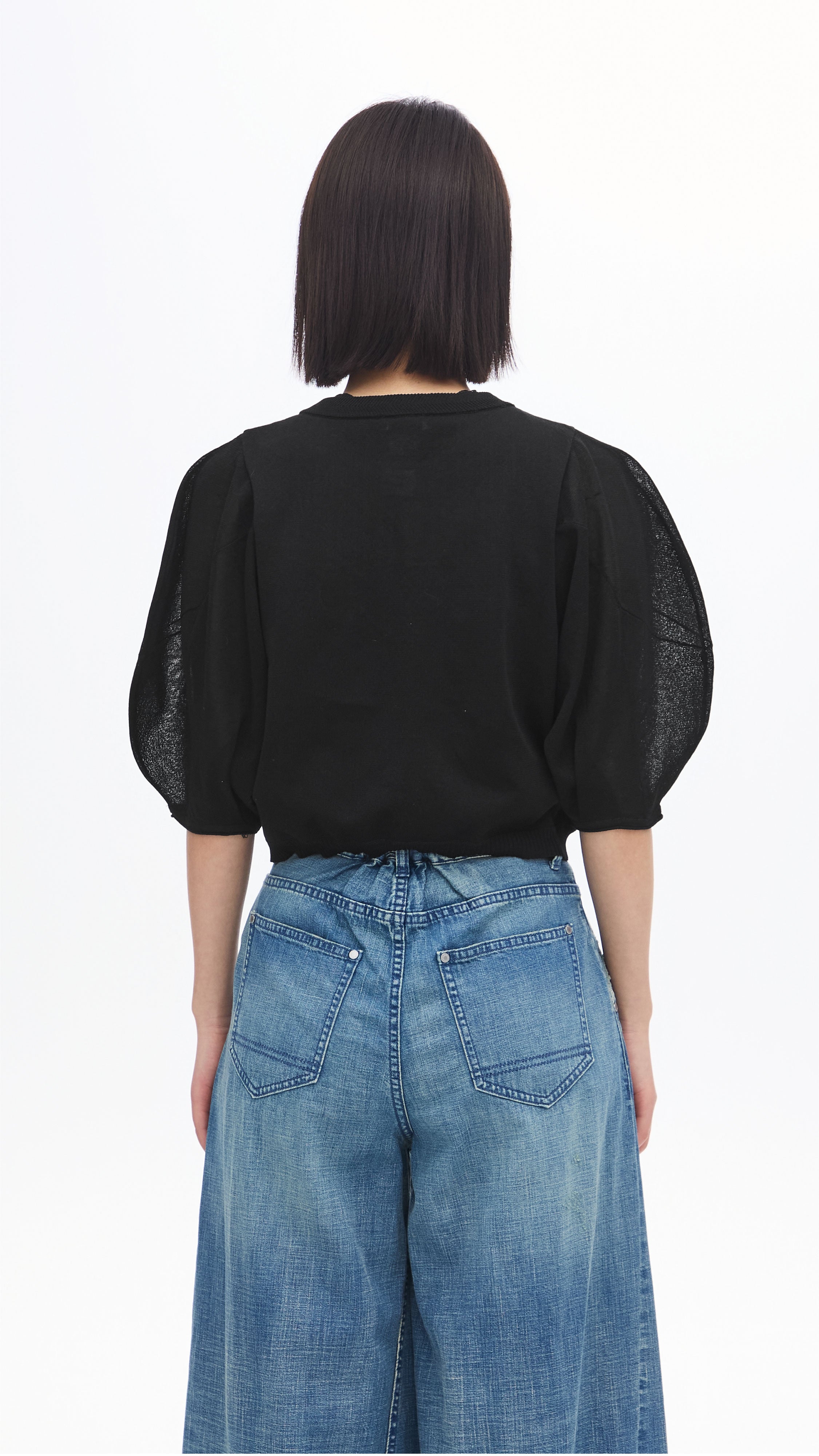 Stylish Puff Sleeve Knit Top for Women - Trendy Casual & Party Wear - Perfect for Date Nights, Office Outfits & Weekend Looks
