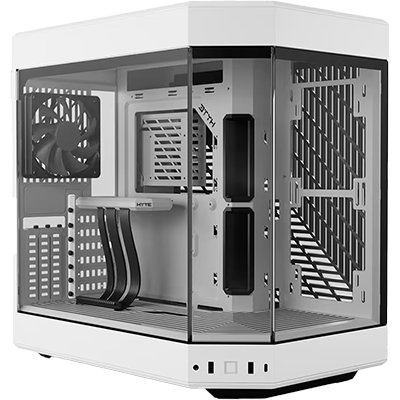 GX13 HYTE PC Case - Snow White Mid Tower Chassis for Gaming & Custom Builds | High Airflow Design, Tempered Glass Side Panel, RGB Lighting | Perfect for Gaming Rigs & Workstation Setups