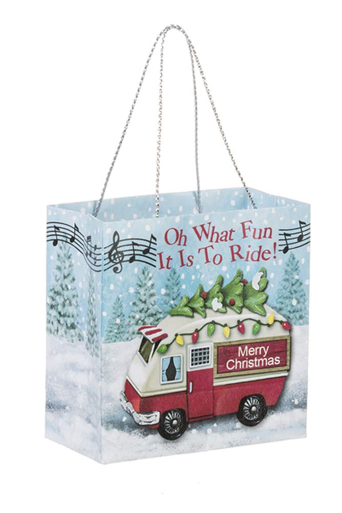 4 Inch Mini Christmas Gift Bags - Pack of 6 | Holiday Party Favors, Stocking Stuffers & Small Present Wrapping | Perfect for Christmas Decorations, Office Gifts & Holiday Celebrations